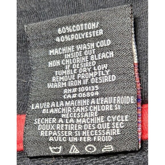 Black Cropped Hoodie with Red Logo - Picture 5 of 7